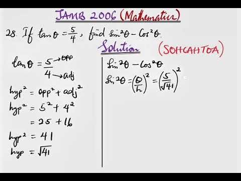 JAMB 2006 | MATHEMATICS | Question 28
