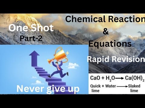 Chemical Reactions and Equations /Revision of V.V.IQ/ One Shot /Class 10th science/ NCERT/chapter 1