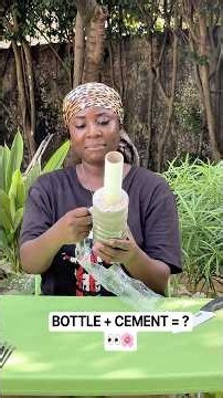 Plastic Bottle + Cement = Beautiful Flower Vase?! 😳🌸 #Shorts