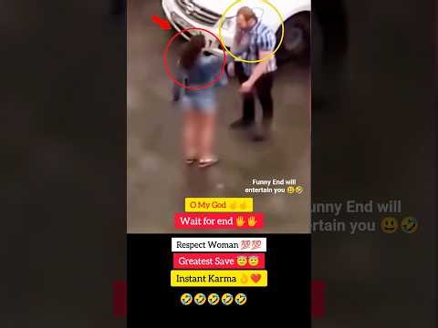 Respect Women 💯💯💯 Greatest Save 😇😇 Instant Karma 👌❤️ #shorts #viral #viralvideo #viralshorts #video