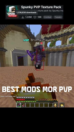 Best texture pack thats better then mods #pvp #minecraft