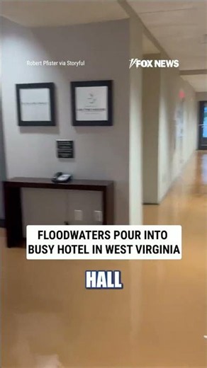 Floodwaters POUR into busy West Virginia hotel #foxnews #news #us #fox