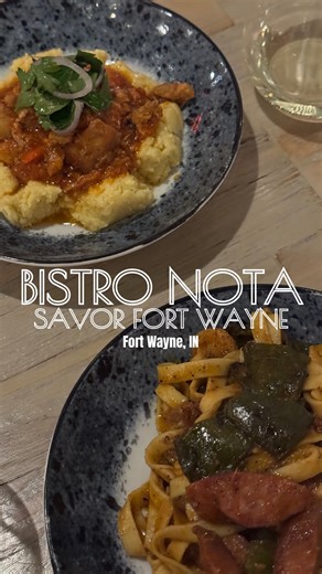 @funinfortwayne on Instagram: "Savor Fort Wayne is one of my favorite local events of the year!🍴🍷 It’s the perfect way to try multi-course meals for an amazing price at some of Fort Wayne’s best restaurants! There are over 100 restaurants participating in @savorfortwayne this year, meaning there is something for every taste and budget! 🥙🍣🍔 [gifted] My husband and I enjoyed a three-course meal at @bistronota last night and it was so good! The service was incredible and every item we tried fr