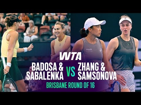 Sabalenka/Badosa vs. Zhang/Samsonova | 2026 Brisbane Round of 16 | WTA Match Highlights