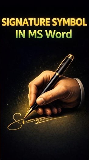 Hidden MS Word Trick: Professional Signature Symbol with Code|#signature #keyboard #asmr #msword