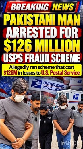 🚨 Pakistani Man Arrested in Alleged $126 Million USPS Fraud Scheme 🇺🇸🇵🇰