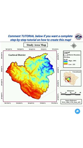 🗺️ Want to create a Study Area Map like this in ArcGIS/ArcMap? #shorts