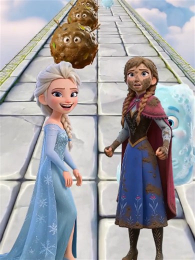 Elsa vs Anna cartoon challenge for kids