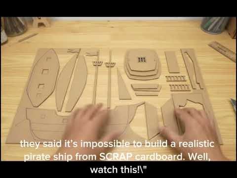 This Realistic Cardboard Pirate Ship is Oddly Satisfying...