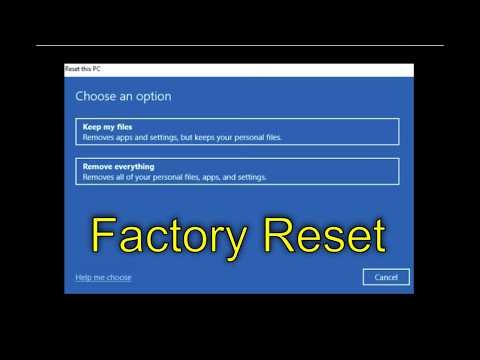 How to Reset Windows 10 to Factory Settings