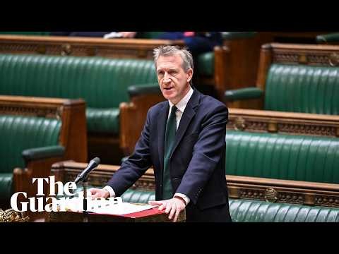 Defence Secretary Dan Jarvis makes statement on defence investment plan – watch live