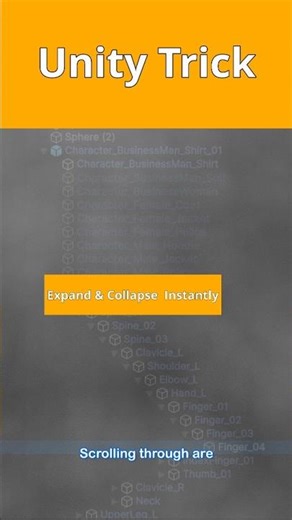 Unity Trick: Expand & Collapse EVERYTHING Instantly (Alt + Click)