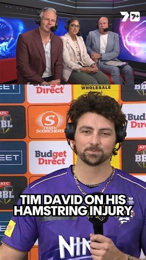 "Not ideal. (I) didn't want to make it worse." 🗣️ Tim David on his potentially tournament-ending hamstring injury | 7Cricket
