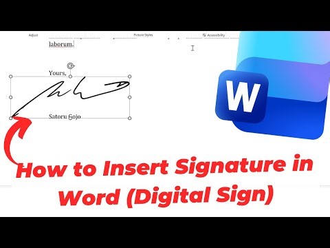 How to Insert Signature in Word (Digital Sign)