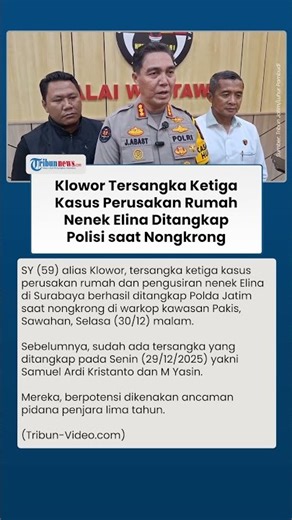 Usai Ringkus Samuel & Yasin, Polisi Tangkap Klowor Tersangka Ketiga Kasus Pengusiran Nenek Elina