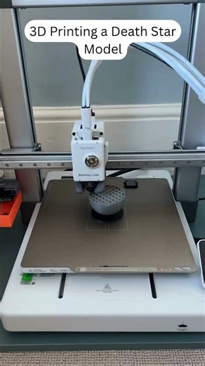 3D printing a Death Star Model #3d #3dprinter #3dprinting #bambulaba1 #starwars #deathstar #space