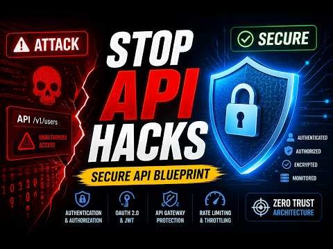 Secure API Blueprint Explained 🔐 | API Security Architecture, OAuth, JWT & Best Practices Guide