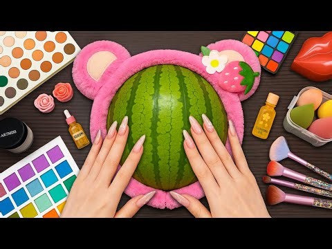 ASMR Makeup on Watermelon (No Talking)