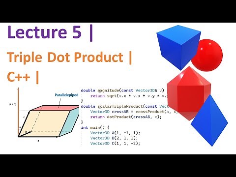 Lecture 5 | Computational Geometry using C++ | Triple Dot Product, C++