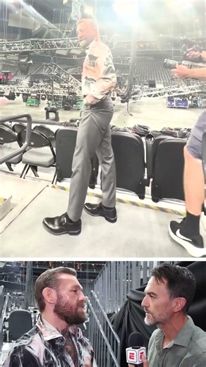 Conor McGregor reacts to arriving at the T-Mobile Arena for the first time SINCE 2021 💪 🇮🇪