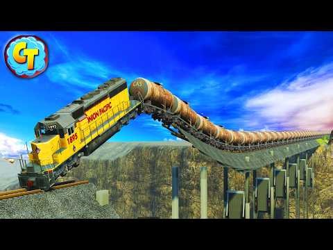 The MOST Insane Railroad Accidents Derailments ✅ BEAMNG.Drive LIVE STREAM