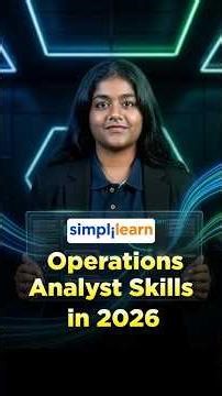Operations Analyst Skills 2026 | How to Become An Operations Analyst In 2026 | #Shorts #Simplilearn