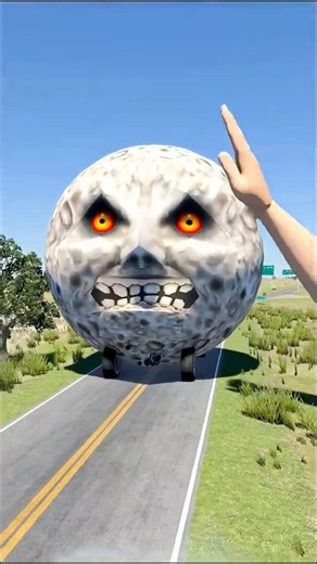Big & Small Moon Cars vs Giant Slap Hand #3 in the game BeamNG.drive