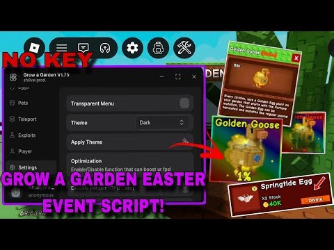 Grow A Garden Script NO KEY | Auto Easter Event 3,Auto Farm,Pet Spawner Fluxus,Hydrogen,Delta