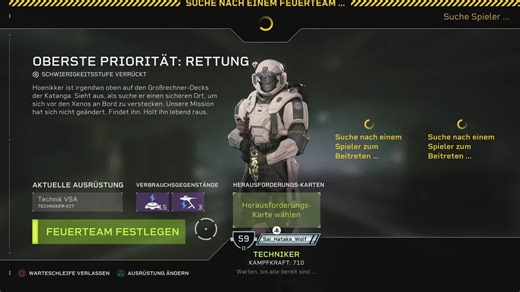 Aliens: Fireteam Elite Priority One: Rescue Insane Technician Class