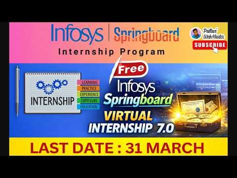 Infosys Springboard 7.0 Internship || Free Internship || Apply Now || ‪@pallaviwebmaster‬#internship