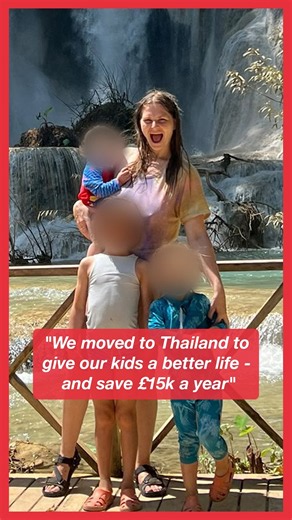 "We moved to Thailand to give our kids a better life - and save £15k a year" | SWNS