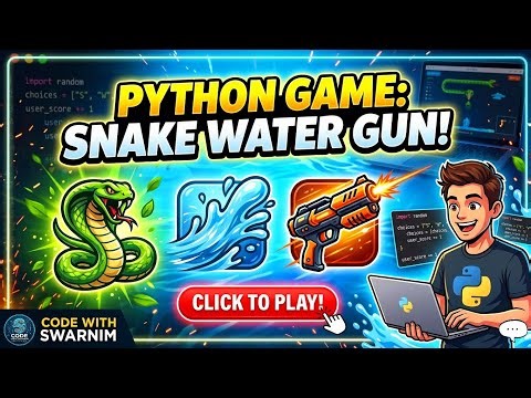 Made The Snake Water Gun Game Using Python!! | Code with Swarnim #python #game #coding #trending #yt