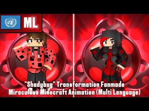 🐞MIRACULOUS: "Shadybug" Transformation Fanmade 🐞 - Mine-imator Minecraft Animation (Multi Language)