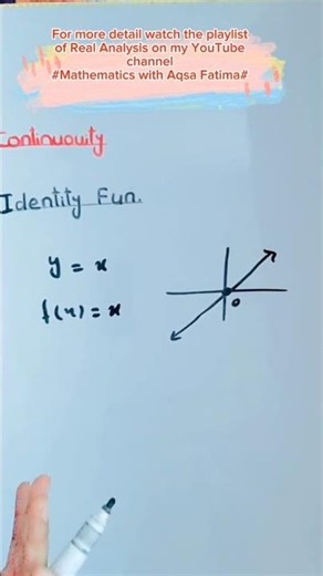 Continuity of identity function #shorts #maths #tricks #youtubeshorts #bs #bsc #ms #msc #PhD #mathe