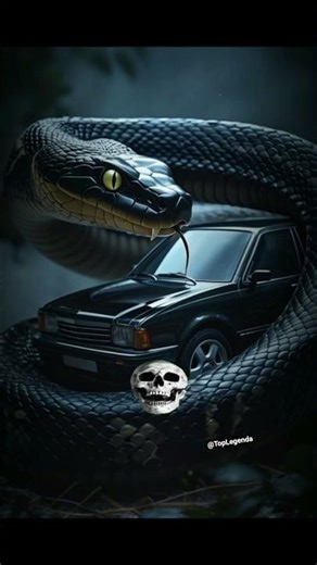 The snake wrapped around the car 🥵🥶☠️#troll #viral #animals #snake #shorts #funny #edit