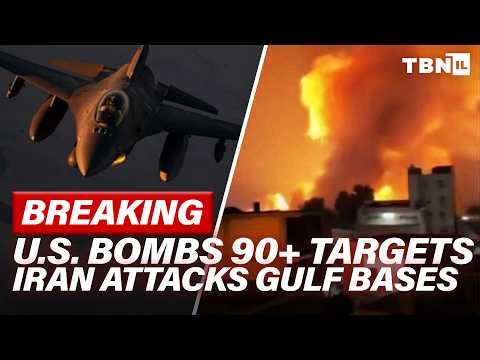 BREAKING: New U.S. Strikes HAMMER 90+ IRGC Targets; Iran RETALIATES, Sets Trump Bounty | TBN Israel