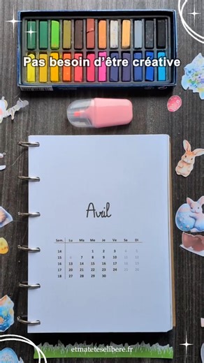🐰 Avril facile et rapide | Bullet Journal, Agenda, Planner