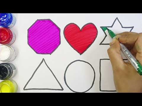 Shapes name coloring video for kids | shapes name learn video #shapes #shapesname #shapescolouring