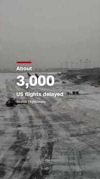 Hundreds of flights canceled at New York airports during snowstorm