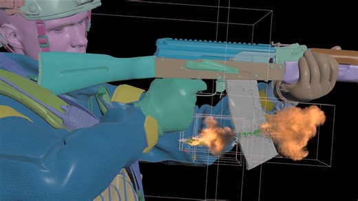 3D artist Shimu presented a fascinating simulation of an assault rifle magazine explosion, made with Blender and Houdini. Enjoy: https://80.lv/articles/check-out-this-epic-simulation-of-rifle-magazine-explosion | 80 Level