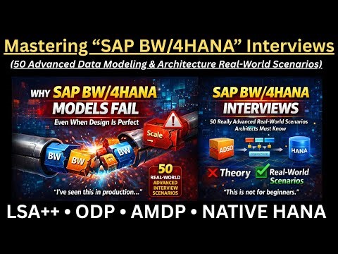 SAP BW/4HANA: 50 Advanced Real-World Interview Scenarios Nobody Teaches You (LSA++, Mixed Modeling)!