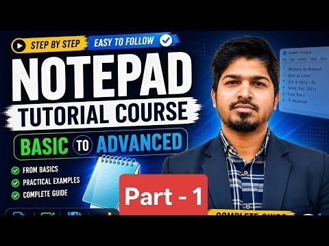 Part-1 Introduction to Notepad #notepad #computer #software
