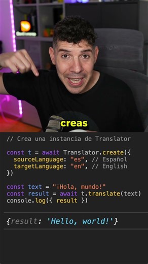 ¡Nueva API de JavaScript disponible en Chrome! Traduce textos con IA. Sin coste, en local y privado.