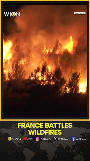 France Battles Massive Wildfires Along Mediterranean Coast Overnight