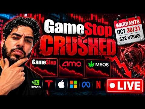 GAMESTOP STOCK CRUSHED! 🚨 GME CALL OPTIONS COLLAPSE! | AMC & MSOS LIVE