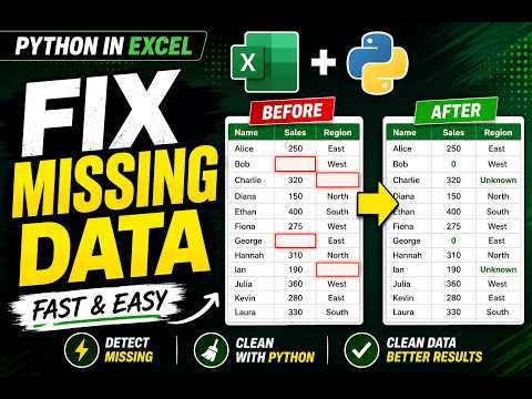 Fix Missing Data in Excel Using Python (Fast & Easy)