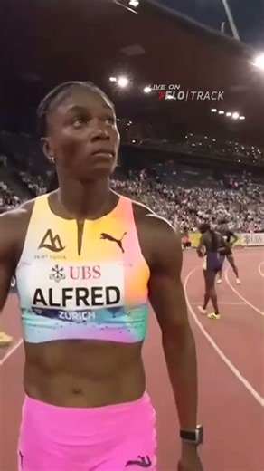JULIEN ALFRED SETS NEW 100M NATIONAL RECORD