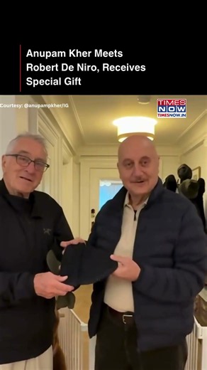 Anupam Kher Meets Robert De Niro During America-Canada Tour, Receives Special Cap Gift #shorts