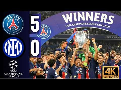 PSG vs Inter Milan 2025 UCL Final Highlights (5 - 0)