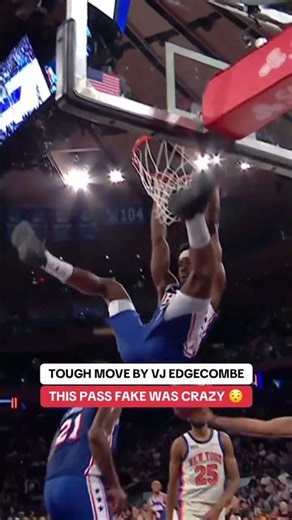 VJ got to the rim with a TOUGH ball fake 🔥